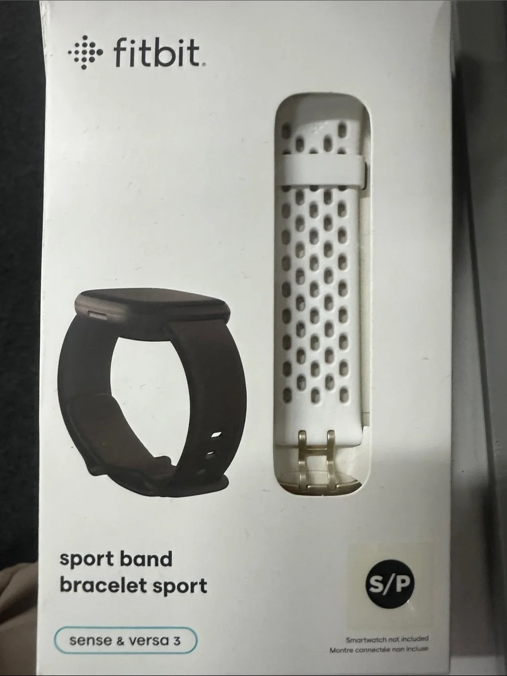 fitbit White Sport Band for Sense & Versa 3 - Small